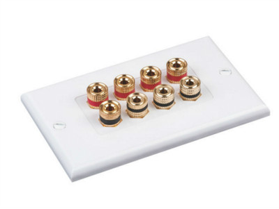 Decora Wall Plate,8 banana Binding Post