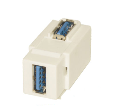 USB3.0 (A-A)Keystone Wallplate Insert,90 Degree