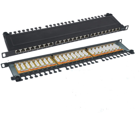 19” 0.5U STP Cat.6A Patch Panel