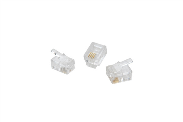 Telephone Plug 6P4C 3u Unshielded