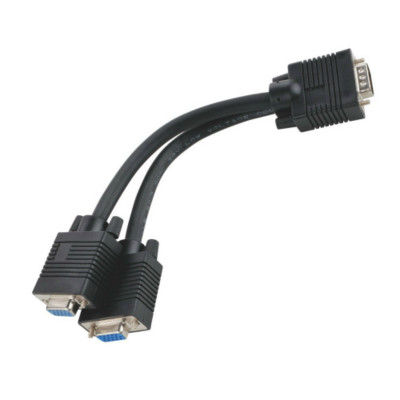 VGA Male to 2xVGA Female Splitter Cable