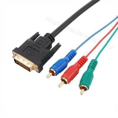 DVI(24+1)Male to 3RCA Male Cable