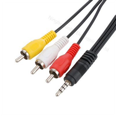 3.5mm Stereo Plug to 3RCA Plug Cable