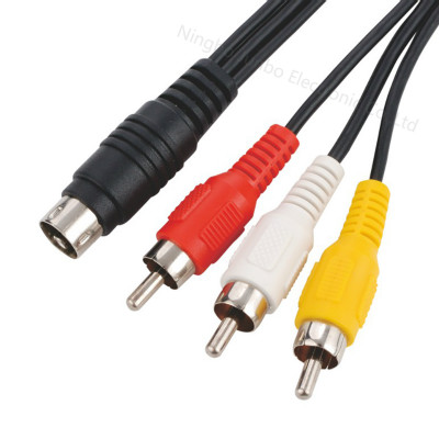 10PIN Plug to 3RCA Plug Cable